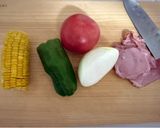 夏野菜チャーハン作り方1写真