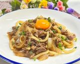 甘辛ダシが染み渡る😋至福のすき焼うどん🍲作り方6写真