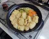 白菜と大根のチーズ入り餅巾着鍋作り方5写真