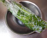 簡単！美味しい！♬春菊のお浸し辛子和え♬作り方2写真