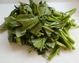 豚肉と空芯菜のマヨしょう油炒め作り方1写真