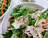 ☆水菜・牛・豚しゃぶで作るおかずサラダ♬作り方6写真