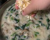 きのことほうれん草の豆乳リゾットしらす添作り方4写真