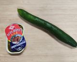 さんま蒲焼缶ときゅうりの酢の物作り方1写真