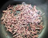 簡単★晩御飯！挽肉ともやしのお味噌汁作り方1写真