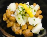 毎日の納豆●塩茹でポテト作り方1写真