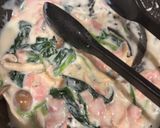 ほうれん草ときのこのホワイトソースパスタ作り方5写真