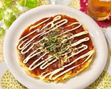 キャベツ無し☆もやしでお好み焼き作り方4写真
