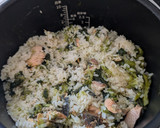 簡単★鮭と菜の花の炊き込みご飯作り方5写真