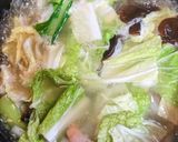 今夜の夕飯!白菜とエビのあんかけラーメン作り方7写真