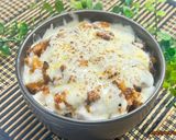 とろ〜り温玉＆ひき肉とナスのチーズ丼作り方11写真