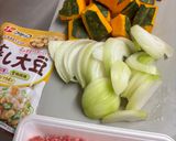 かぼちゃと大豆とミンチの旨煮♪作り方1写真