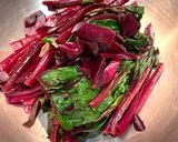 ビーツの葉の鰹節マスタードマヨ作り方3写真