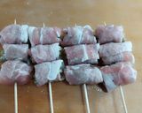 そら豆の豚バラ巻き串焼き作り方3写真