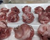 冷凍保存に！豚こまミートボール✫*作り方1写真