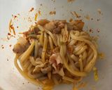 レンチンで！ズボラな豚キムチうどん作り方3写真