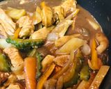 １袋→２皿カレー●細切り具材の玉子カレー作り方3写真