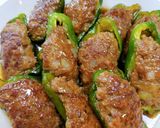 ピーマンの肉詰め甘辛ソース煮込み作り方7写真
