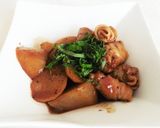 豚バラ薄切り肉と大根の味噌角煮作り方8写真
