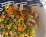レンジ簡単洋風スタミナ丼味オムライス弁当作り方4写真