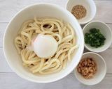 簡単✩温玉ごま油うどん作り方4写真