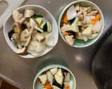 ゴロゴロ野菜魚肉ソーセージナポリタン炒煮作り方10写真