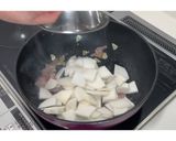 ベーコンとかぶのペペロンチーノ風★動画★作り方12写真