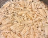 えのきとサラダ小松菜の味噌汁作り方3写真