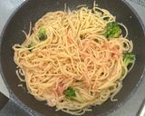 たらことしらすの豆乳クリーミーパスタ作り方5写真