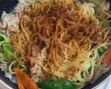 粉チーズで私流まろやか！お好み焼き風焼きそば作り方8写真