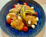 梅✖️柚子胡椒のトロ茄子サーモン冷製パスタ作り方12写真