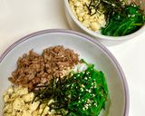 豚ひき肉そぼろ丼　卵、野菜。作り方6写真