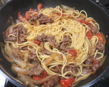 簡単・美味！トマトすき焼きパスタ作り方9写真