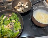 黒舞茸とパルミジャーノの塩ラーメン作り方3写真