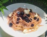 北欧ブルーベリーとクリチのパスタ♪ランチ作り方2写真