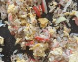 カニカマのパラパラ炒飯😋作り方6写真