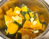 夏バテ予防♡時短副菜♡スタミナかぼちゃ煮作り方1写真