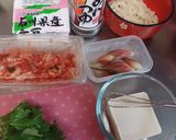納豆キムチの豆腐タレぶっかけ冷やしうどん作り方1写真
