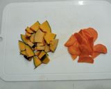 かぼちゃと豆腐の中華スープ作り方1写真
