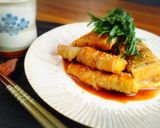 ＊堅豆腐の豚バラ大葉巻き＊作り方4写真