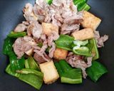 簡単夕飯!豚こまピーマン厚揚味噌マヨ炒め作り方7写真