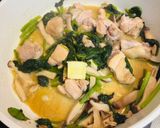 鶏もも肉とほうれん草、きのこのパスタ🍝作り方7写真