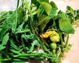 SDGs　かぼちゃの若い葉と実のお味噌汁作り方1写真