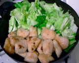 キャベツと鶏むね肉のオイスター炒め作り方5写真