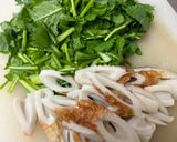 かぶの葉とちくわのごま炒め♪作り方1写真