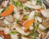 具沢山お雑煮（セリ・鶏肉入り）♪お正月作り方6写真
