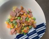 レンジ簡単中華風ペスカトーレ味炒飯弁当作り方2写真