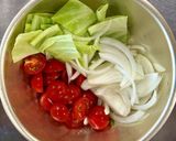 キャベツとミニトマトの和風スープ作り方1写真