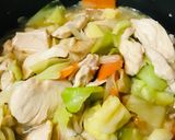 市販皿うどん●鶏肉＆キャベツ多め皿うどん作り方3写真