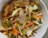 お一人様☆野菜たっぷりデリ風ウインナー丼作り方21写真